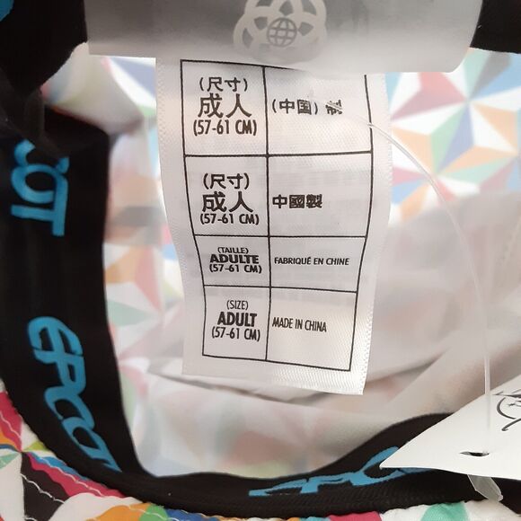 Disney Parks Epcot Geometric Bucket Hat Multicolored Retro 90s Art to Wear - Picture 6 of 7